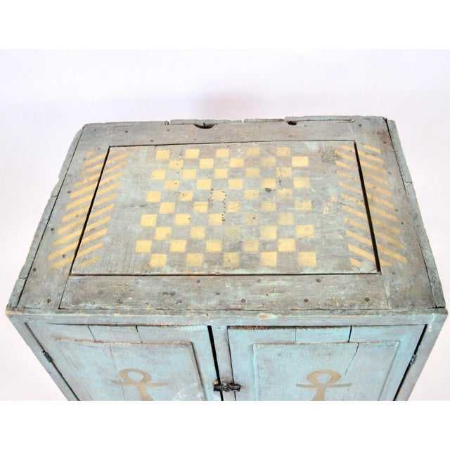 Folk Art Ankh Cabinet From Salvaged Wood, Outsider Art 20th Century For Sale - Image 4 of 12