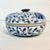 Vintage Chinoiserie Hollywood Regency Blue and White Round Lidded Box. For Sale - Image 4 of 12