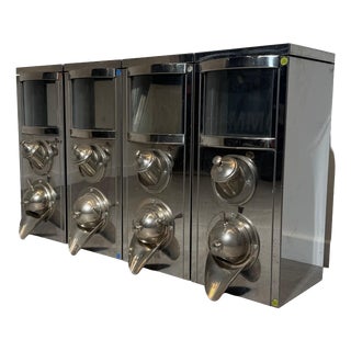 Industrial Coffee Silos in Stainless Steel, Set of 4 For Sale