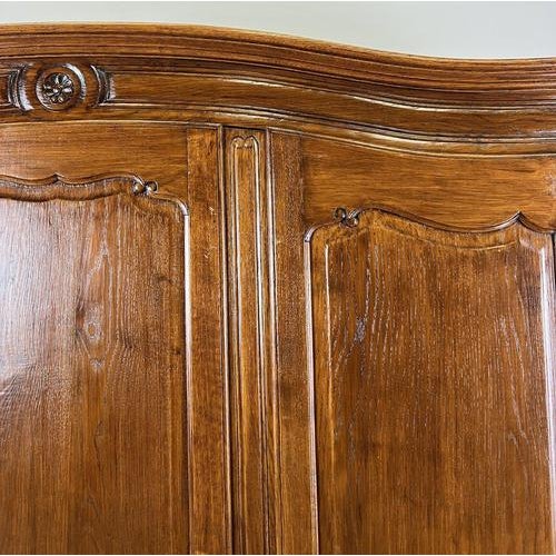 Vintage French Louis XVI Style Wardrobe in Oak For Sale - Image 4 of 11