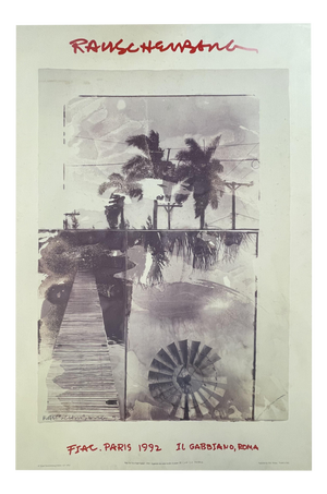 Robert Rauschenberg, Paris Exhibition Poster, 1992, Vegetable Dye Water Transfer on Paper