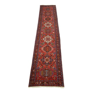 1970s Heriz Pattern Approx: 3.5 X 15 Runner Rug For Sale