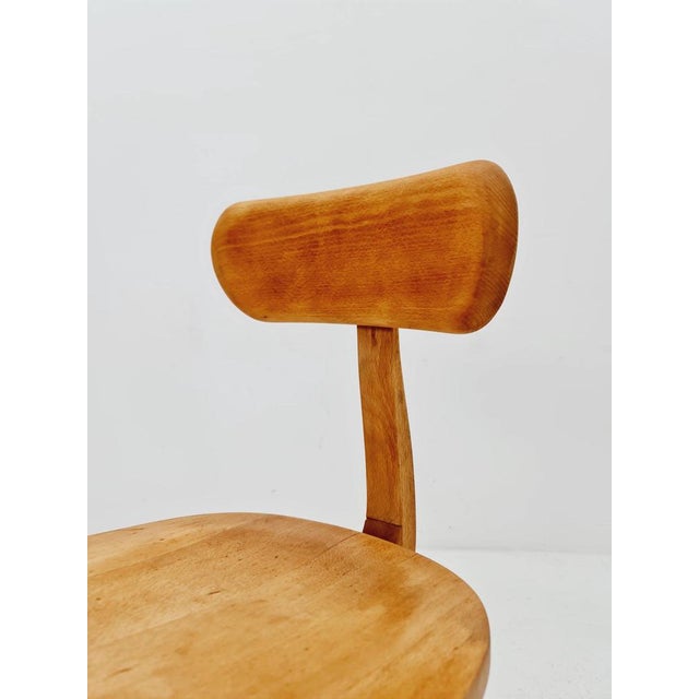 Bauhaus Swivel Office Chair in Wood by Stoll, 1930s For Sale - Image 4 of 11