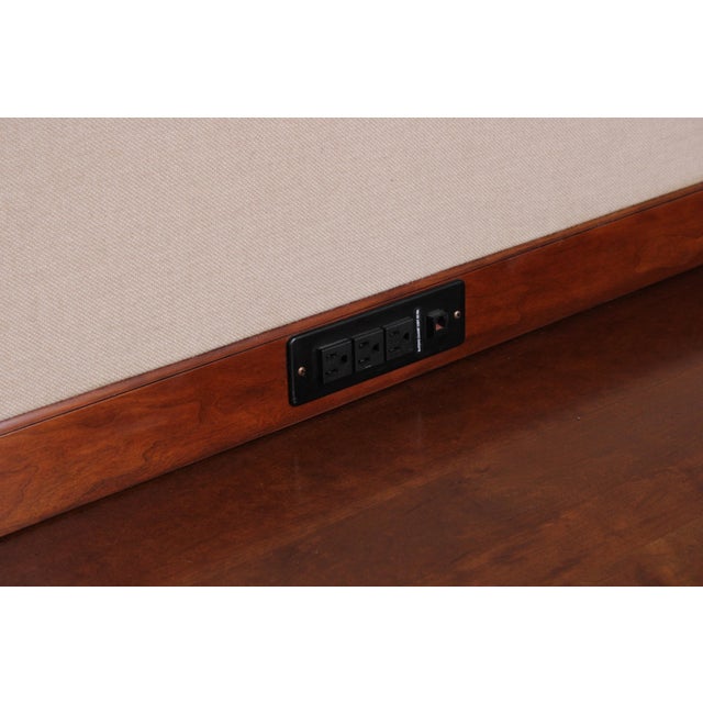 Statton Large Cherry Workspace Desk W. Hutch For Sale - Image 11 of 18