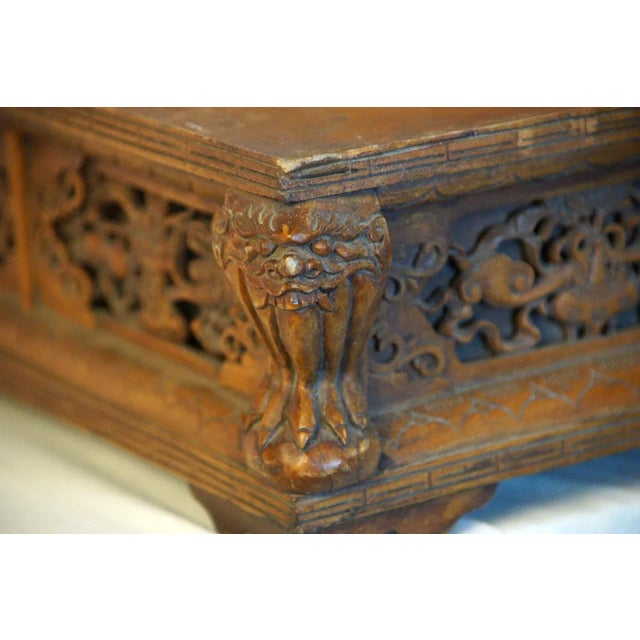 Elaborate Antique Carved Wood Stand for Three Statues For Sale - Image 10 of 10