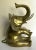 Metal Vintage Brass Elephant For Sale - Image 7 of 7