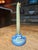 Roseville Blue Freesia single candle holder.