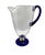 Vintage Romanian Cobalt Blue and Gold Crystal Pedestal Pitcher For Sale - Image 12 of 12