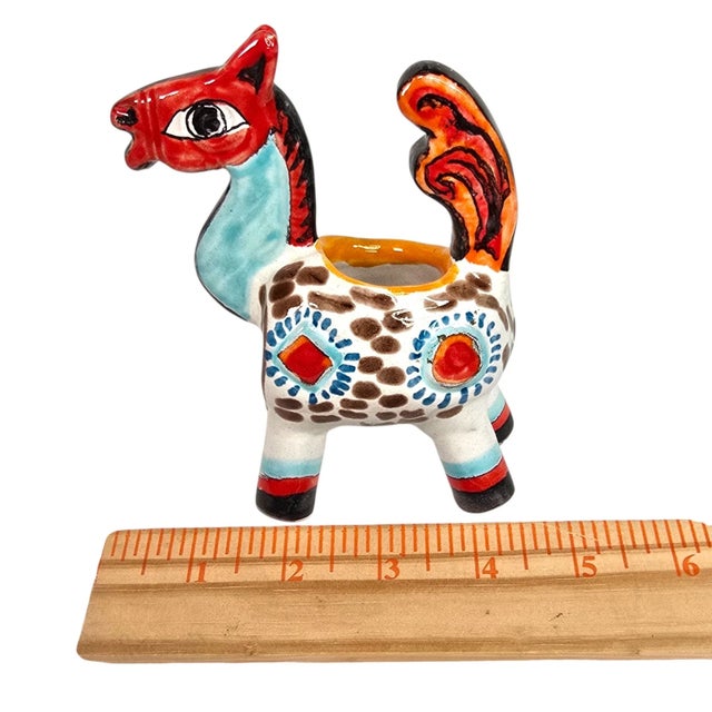 Vintage De Simone Italian Ceramic Horse Figurine Planter - Mid Century Pottery For Sale - Image 12 of 12
