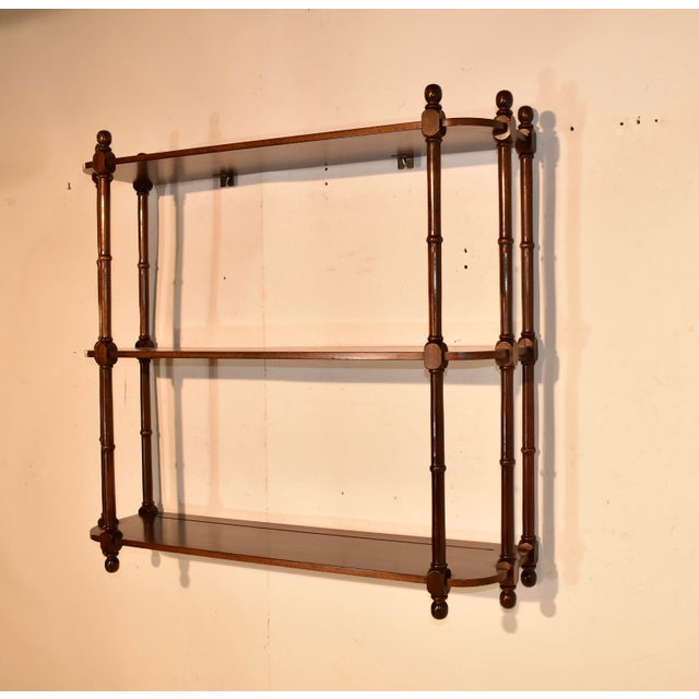 English Circa 1950's English Mahogany Hanging Wall Shelf For Sale - Image 3 of 8