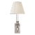 Visual Comfort Signature French Single Library Sconce in Polished Nickel with Linen Shade For Sale