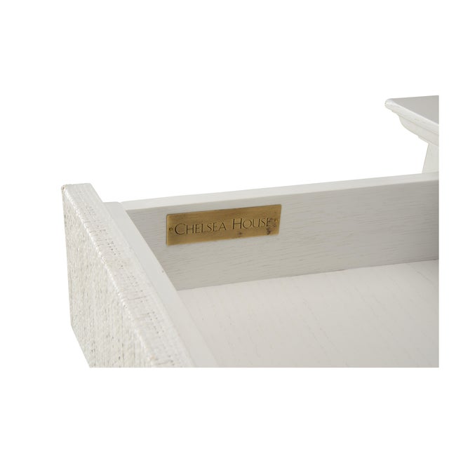 White Maxwell Raffia Chest - White For Sale - Image 8 of 9