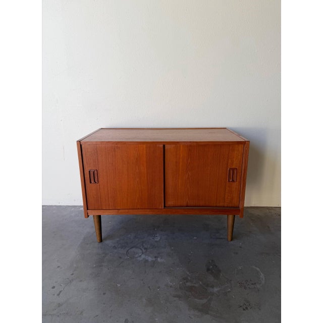 Vintage Danish Teak Cabinet 1960s - Mid Century Modern Storage Credenza - Scandinavian Teak Sideboard For Sale - Image 4 of 8