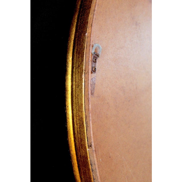 Gold Vintage LaBarge Oval Gilt Mirror – Hollywood Regency Gold Framed Wall Mirror, Circa 1980s - 1990s For Sale - Image 8 of 10