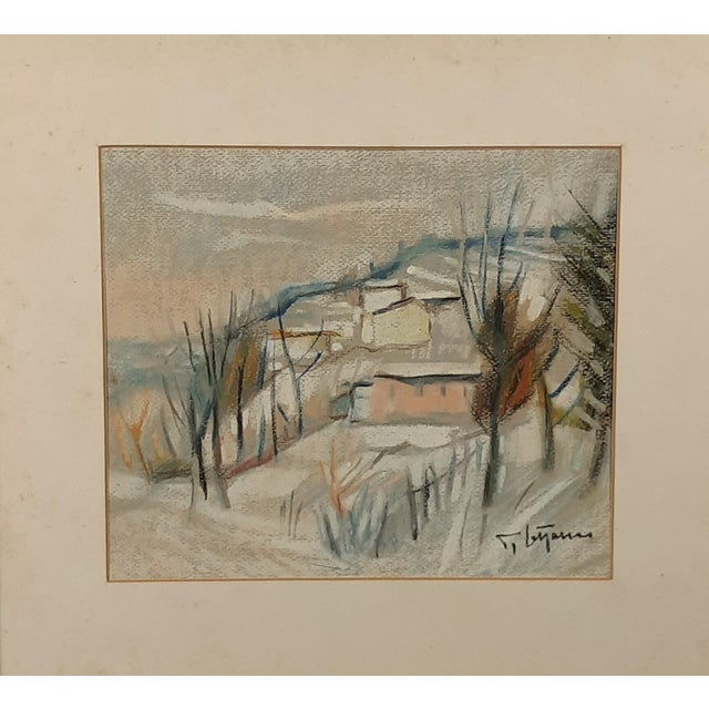 An evocative painting by artist Paolo Cattaneo (active in Oggiono, Como), dated 1983. The painting captures the...