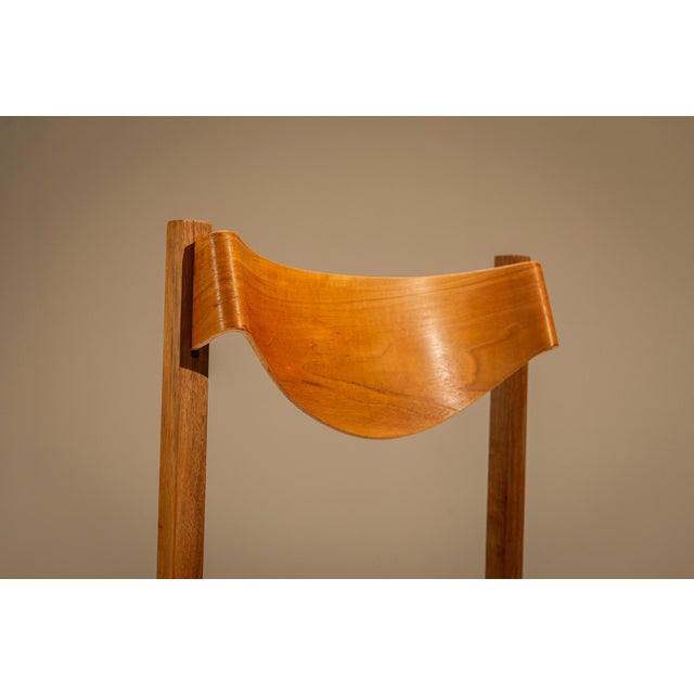 Brown Dining Chairs in Burgundy by Gianfranco Frattini, Italy, 1960s, Set of 6 For Sale - Image 8 of 13