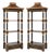 20th-C. Chinoiserie Black and Gilt Painted Pagoda Wall Shelves - Pair For Sale