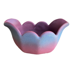 Mid Century 1950s Handmade Colorado Springs Van Briggle Pink Blue Tulip Vase