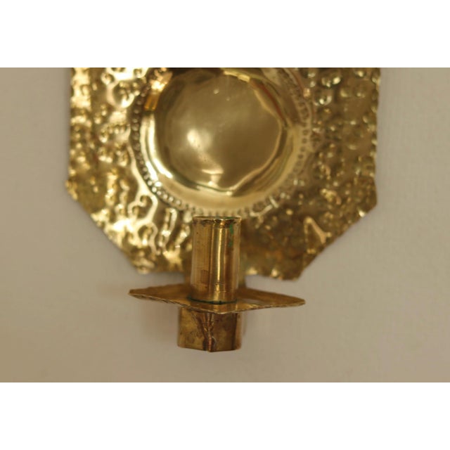Mid-Century Swedish Brass Sconces, Set of 2 For Sale - Image 9 of 13