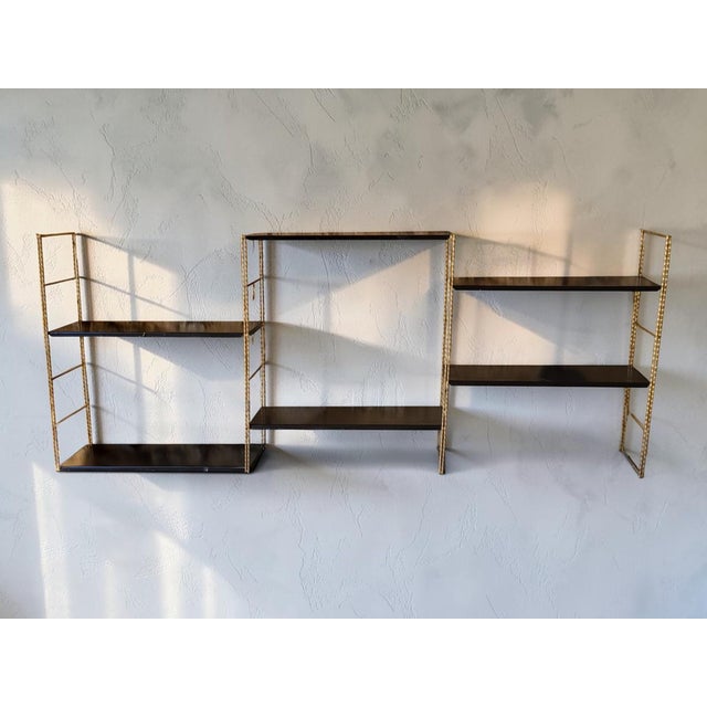 Vintage Wall Shelf in Metal and Steel, 1950s For Sale - Image 11 of 11