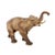 A small French terracotta sculpture from the 19th century depicting a walking elephant with trunk raised, tusks and great...