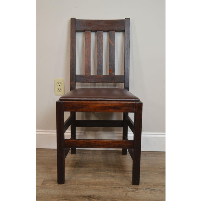 Antique Mission Oak Side Chair (B) Chairish