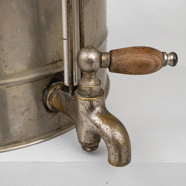 Silver Early 20th Century Belgian Metal Samovar With Lid For Sale - Image 8 of 18