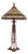 1990s Quoizel Tiffany Greek Key Leaded Glass Table Lamp For Sale