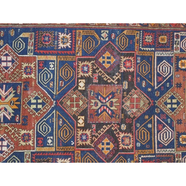 Persian 1900's Antique Soumak Kilim,. 5'7" X 9'6" For Sale - Image 3 of 6