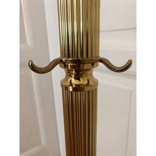 Metal Hollywood Regency Brass Coat and Hat Rack, 1950s For Sale - Image 7 of 15