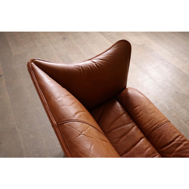 Mid-Century Cognac Leather and Wood Sofa from Pacific Green, Australia, 1970s For Sale - Image 11 of 18