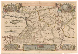 Map of Biblical Sites from Paradise to Canaan by Daniel Stoopendaal, 1686
