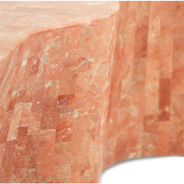 Contemporary Orgo Cocktail Table Rose Marble For Sale - Image 3 of 3