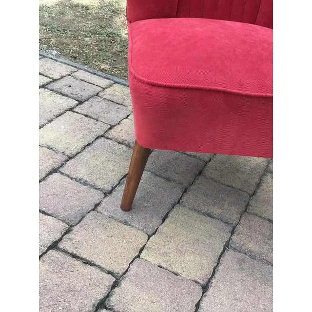 1950s Red Cocktail Chair, 1950s For Sale - Image 5 of 7