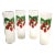 Vintage Cherries Design Frosted Iced Tea Tumblers Set of 4 For Sale