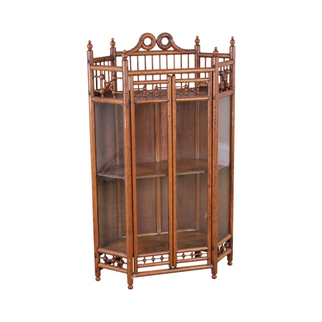 Antique Victorian Stick Ball Hanging Corner Cabinet Chairish