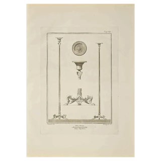 Giacomo Casanova, Ancient Roman Decorations, Etching, 18th Century For Sale