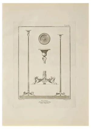 Giacomo Casanova, Ancient Roman Decorations, Etching, 18th Century