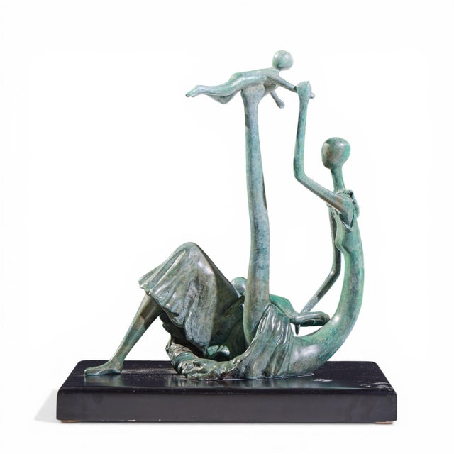 Late 20th Century Ruth Bloch Bronze Mother and Children Signed 3/15 Sculpture For Sale - Image 5 of 9