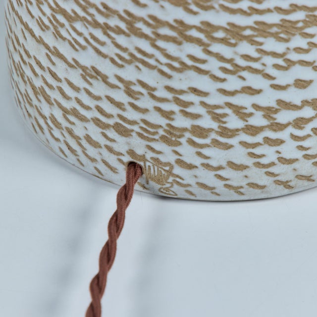 1950s Gordon and Jane Martz Oversized White Ceramic Table Lamp For Sale - Image 13 of 13