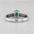 2010s 0.90ctw Green Tsavorite Garnet Diamond Ring 18k White Gold Size 6.75 For Sale - Image 5 of 8
