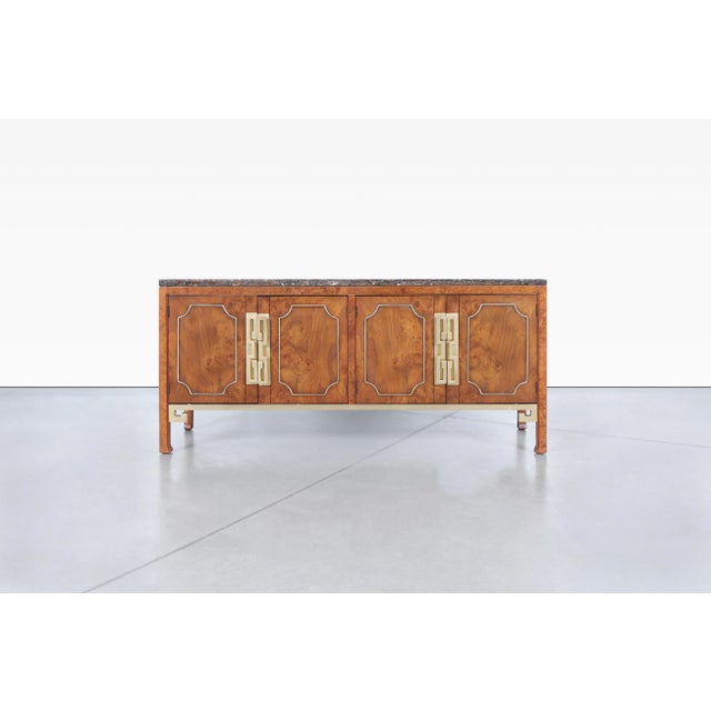 Wood Mid-Century Modern Burl Wood Credenza by William Doezema for Mastercraft For Sale - Image 7 of 12