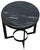 Noir NOIR Parker Side Table in Black Metal with Marble For Sale - Image 4 of 6