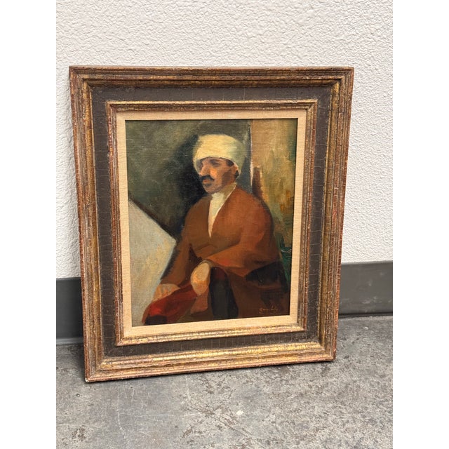 Design Plus Gallery presents an Original Oil Painting by George Luks (1867–1933). The painting depicts a seated figure...