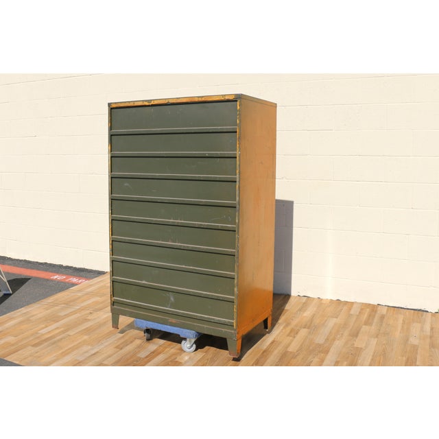 Vintage Addressograph Industrial Steel Metal 133 Drawer Parts & File Cabinet For Sale - Image 17 of 18