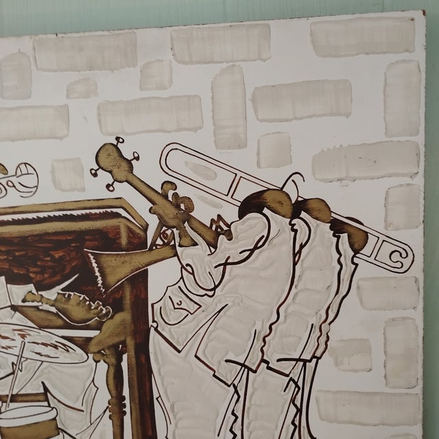 Vintage William Sorrow Mixed- Media Painting Titled "Papa French" For Sale - Image 4 of 18