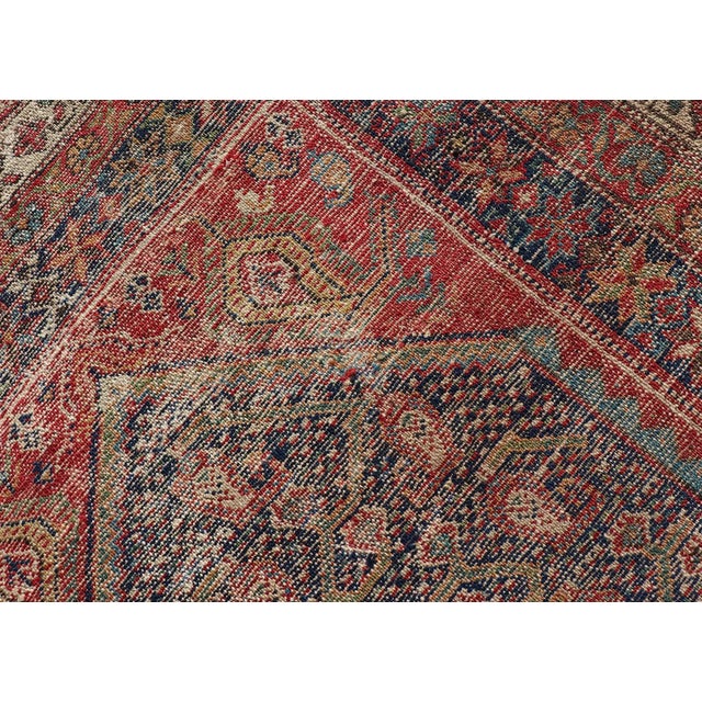 Antique Persian Malayer Runner With Sub-Geometric All-Over Design in Multicolors For Sale - Image 12 of 13