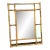 Vintage Italian Square Bamboo Wall Mirror 1980s For Sale