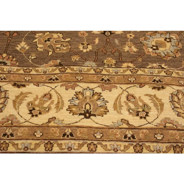 1990s Boho Chic Lt. Brown/Ivory Hand-Knotted Rug - 9'0 X 11'8 For Sale In New York - Image 6 of 8