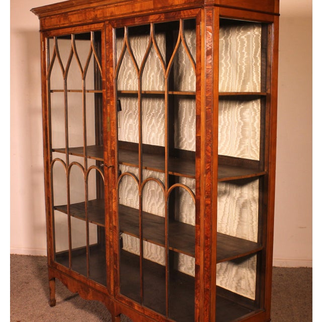 Showcase in Mahogany and Burl Walnut For Sale - Image 12 of 13